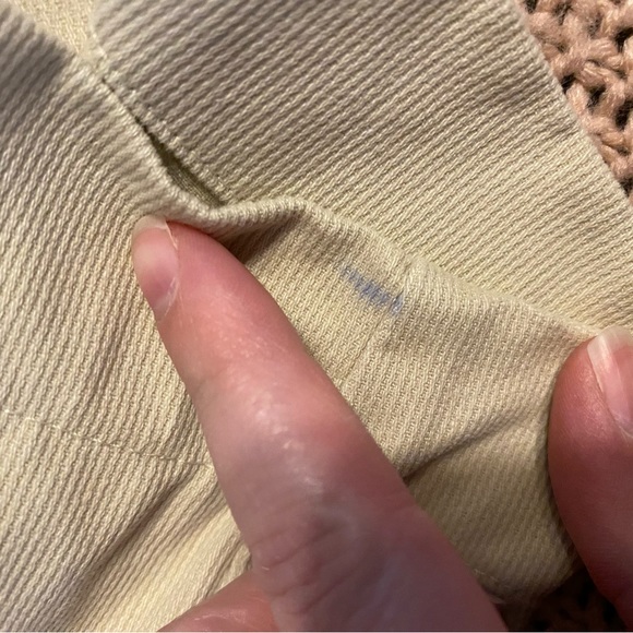 Vintage Y2K Lei Corduroy Tan Jean Shorts Mid Rise 13/14 Cream Bohemian Safari L - Picture 6 of 6